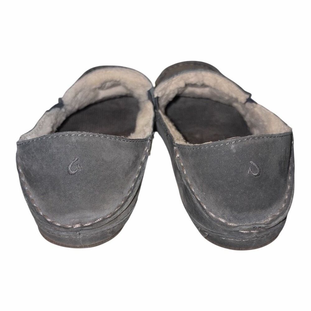 ✨Olukai Women's Nohea Sheepskin Grey Sz 9 Slippers✨ - Picture 5 of 8